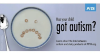 PETA's infamous Milk=Autism ad